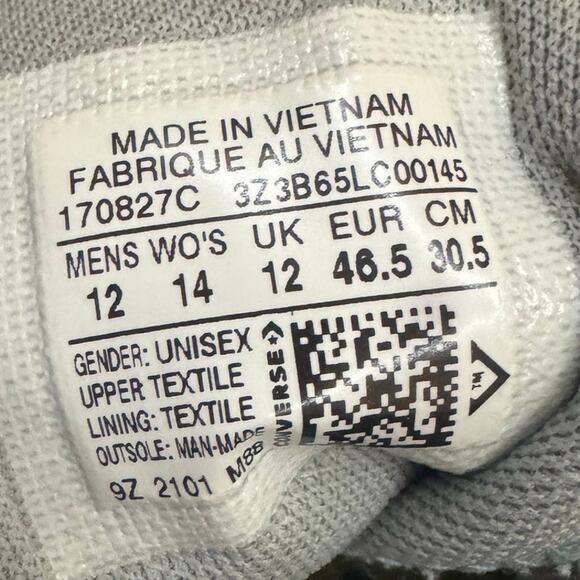 Converse All Star Crater High Top Gray Speckled Sneakers Men’s 12 Women’s 14 - Picture 8 of 9